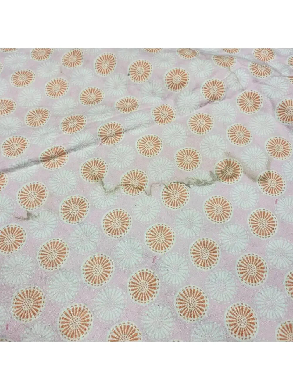 Handmade Vineyard Vibes Patchwork Quilt 36 x 46 Inch Gray Maroon Peach Cream